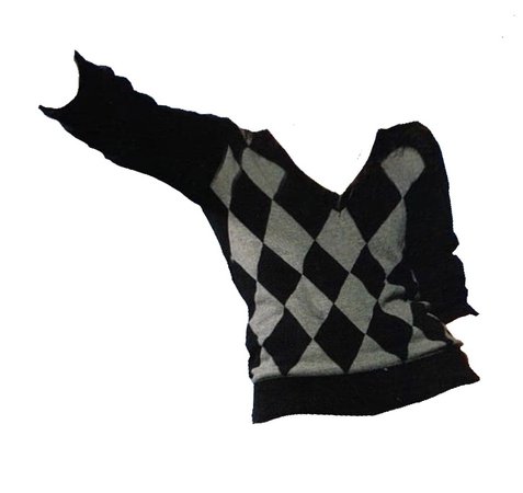 checkered v neck jumper