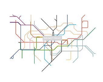 London Subway map LINE ART 8.5 x 11 Print | Etsy