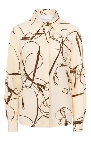 Женская кремовая рубашка VICTORIA BECKHAM — купить за 54600 руб. в интернет-магазине ЦУМ, арт. 1120WSH000712C