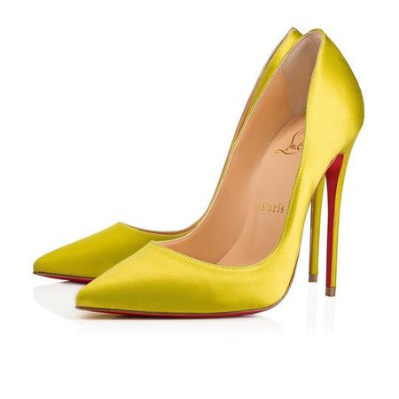 Christian Louboutin Yellow So Kate 120 Bourgeon Satin Classic Stiletto Pointed Toe Heel Pumps Size EU 36.5 (Approx. US 6.5) Regular (M, B) - Tradesy