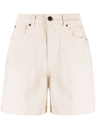 Semicouture high-waisted denim shorts