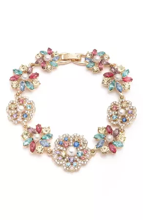 Marchesa Fresh Florals Crystal Line Bracelet | Nordstrom