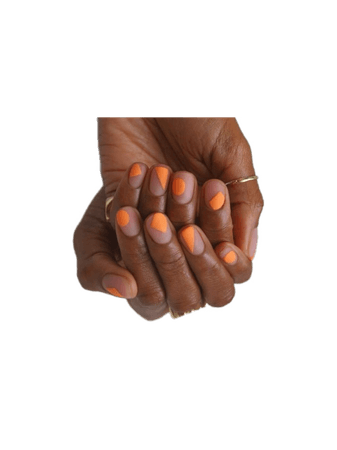orange manicure nail polish