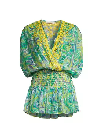 Shop Ramy Brook Joseph Shirred Coverup Dress | Saks Fifth Avenue