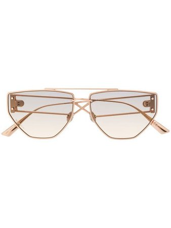 Dior Eyewear Rose Gold Sunglasses - Farfetch