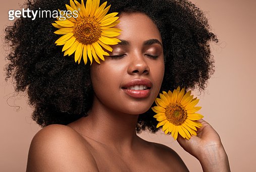 black woman sunflowers - Google Search