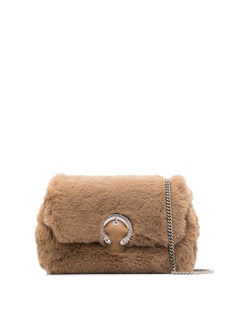 Shop Jimmy Choo Madeline faux-fur shoulder bag with Express Delivery - FARFETCH