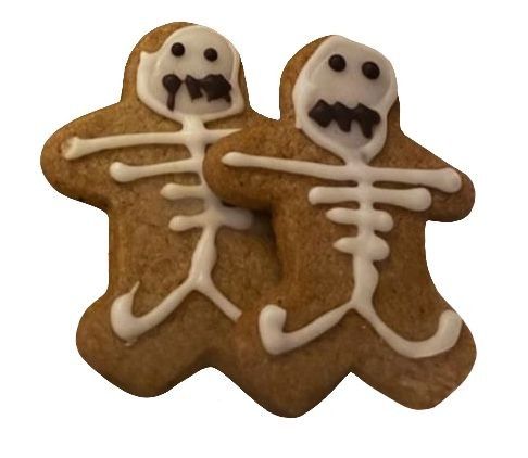 Halloween cookies skeletons