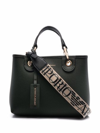 Emporio Armani logo-print leather tote bag - FARFETCH