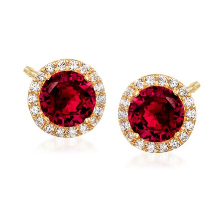 red diamond earrings