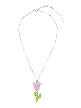 [SWINGSET] Seasonless Tulip Beads Necklace (Pink) – SellerWork