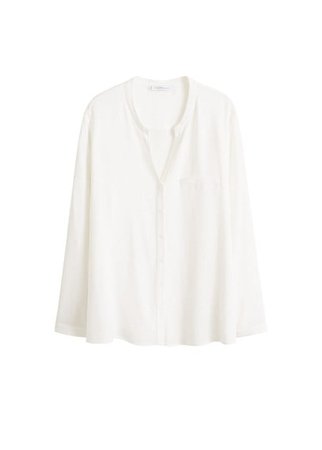 Violeta BY MANGO Flecked buttoned blouse
