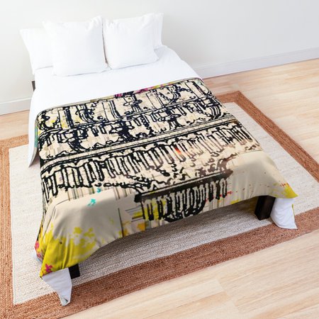 "Chandelier & Roses" Comforter by gizzycat | Redbubble