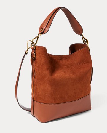 Nubuck Leather Hobo Bag | Hobos & Shoulder Bags Handbags | Ralph Lauren