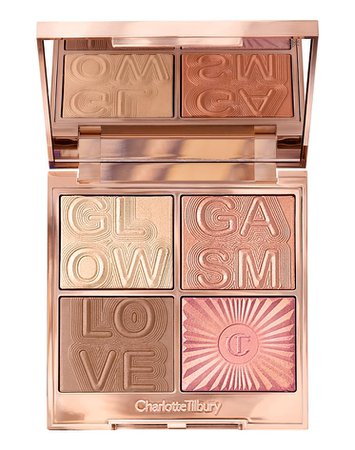 4 shade palette to enhance your eyes and face: Lightgasm – Glowgasm Face Palette | Charlotte Tilbury
