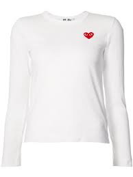 white long sleeve shirt with red hearts - Google Search