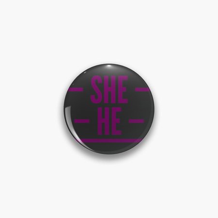 "She/He Pronouns" Pin by FireElegy | Redbubble [CowboyYeehaww]