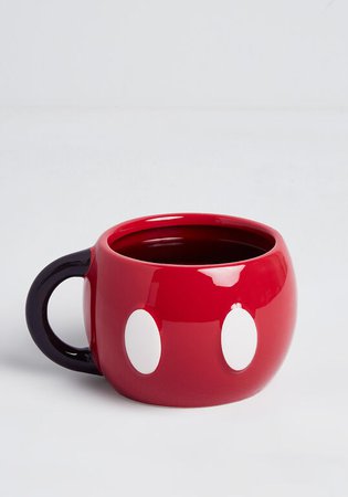 Mickey Mornings Ceramic Mug in Red | ModCloth