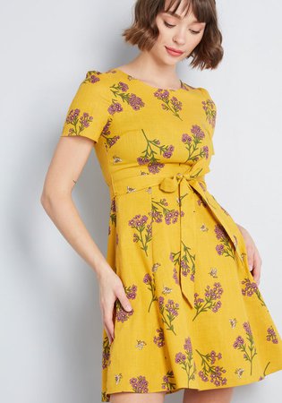 Princess Highway Airy Emphasis Mini Dress Yellow | ModCloth