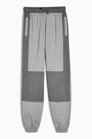 Grey Contrast Panel Sweatpants | Topshop