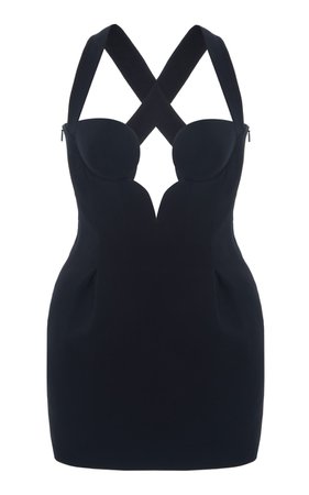 Halter Bustier Crepe Mini Dress by Versace | Moda Operandi