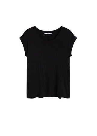 MANGO Rolled-up sleeves t-shirt