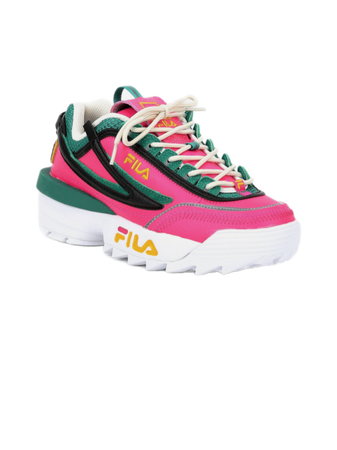 Fila pink green shoes sneakers