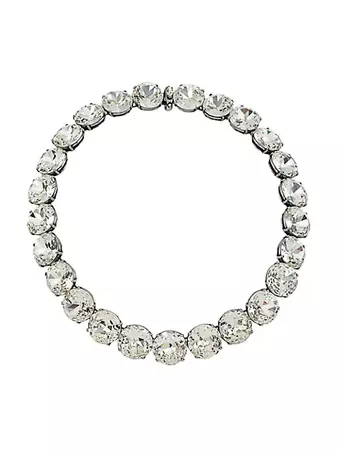 Shop Alexander McQueen Silvertone & Crystal Riviera Necklace | Saks Fifth Avenue