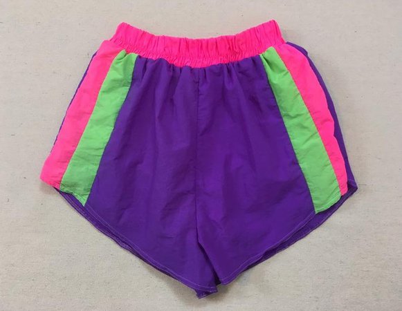 1980's high waist nylon athletic shorts with | Etsy
