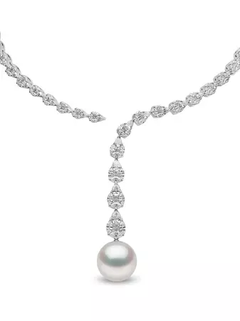 Yoko London 18kt White Gold South Sea Pearl And Diamond Necklace - Farfetch