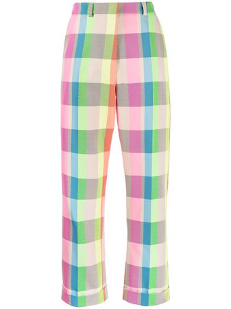Shop Mira Mikati check tailored trousers with Express Delivery - FARFETCH