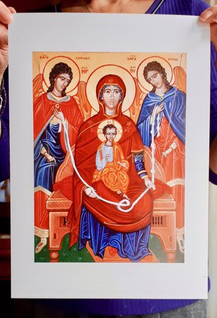 Giclée print of a religious icon Our Lady un-tier of knots. | Etsy