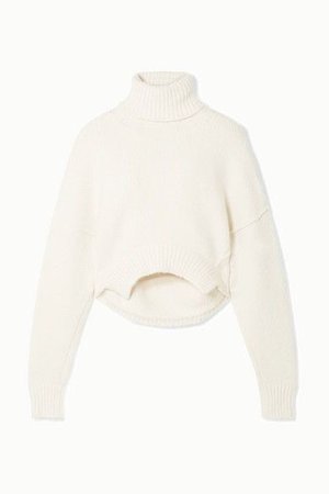 Golden Goose | Amber cropped knitted turtleneck sweater