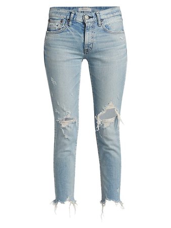 Moussy Vintage Altawoods Distressed Skinny Jeans | SaksFifthAvenue