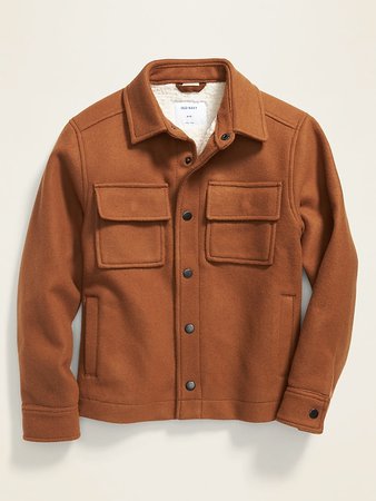 Soft-Brushed Shirt Jacket for Boys | Old Navy
