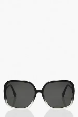 Gradient Frame Oversized Sunglasses | boohoo black