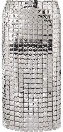 Chainmail Midi Skirt - Silver