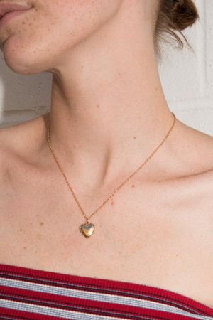 Gold Heart Locket Necklace - Necklaces - Jewelry - Accessories