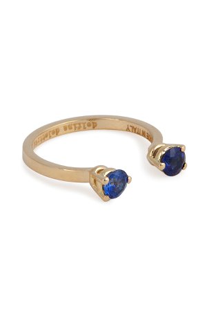 18kt Yellow Gold Ring with Sapphires Gr. One Size