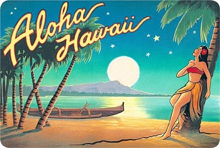 Illustrated Postcard Exchange | Hawaii art, Hawaii art print, Vintage hawaii