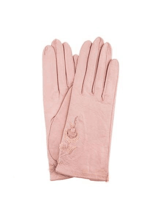 pink gloves door vintage