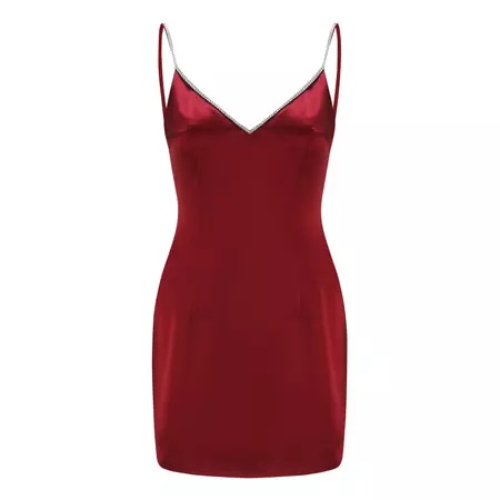 Red Satin Dress | Nana Jacqueline Designer Wear