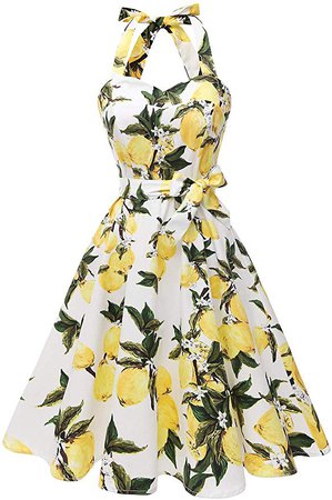 Amazon.com: Topdress Women'sVintage Polka Audrey Dress 1950s Halter Retro Cocktail Dress Blue Plaid 2XL: Clothing