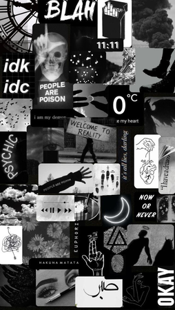 collage black background