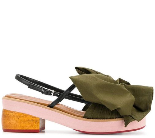 oversized bow sandals