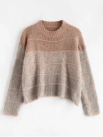 [HOT] 2019 Cropped Chunky Knit Sweater In MULTI ONE SIZE | ZAFUL CA