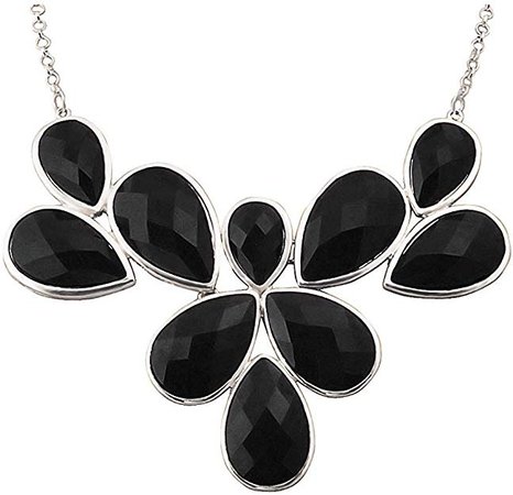 Amazon.com: JANE STONE Fashion Gold Tone Bubble Collar Necklace Statement Chunky Jewelry for Women (Black): Jewelry