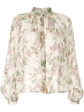Giambattista Valli Floral Embroidered Silk Blouse - Farfetch