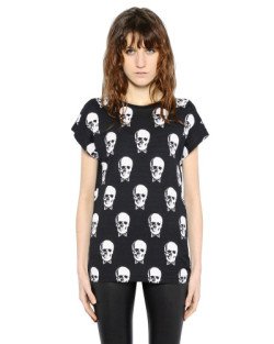 Saint Laurent Skull Print T-Shirt