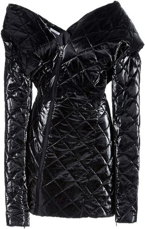 LaQuan Smith Quilted Puffer Dress